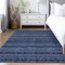 Homeroots 5' X 8' Navy Blue And Black Southwestern Washable Indoor Outdoor Area Rug 587549 - alternate 5