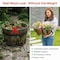 Gardenised Rustic Wood- Look Plastic Half Barrel Flower Pot Garden Planter, PK 2 QI003695 - alternate 4