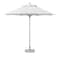 Homeroots 10ft White Polyester Round Market Patio Umbrella 491970 - alternate 1