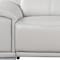 Homeroots 93in Light Gray and Silver Italian Leather Power Reclining Loveseat With Storage 720574 - alternate 8