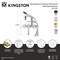 Kingston Brass 7" Center Deck-Mount Clawfoot Tub Faucet with Hand Shower, Brushed Nickel AE6408RX - alternate 2