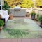 Homeroots 10' X 14' Artichoke Green And Ivory Abstract Washable Indoor Outdoor Area Rug 632022 - alternate 5
