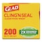 Glad ClingWrap Plastic Wrap, 200 Square Foot Roll, Clear, PK12 20 - alternate 10