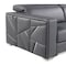 Homeroots 71in Dark Gray and Silver Italian Leather Loveseat 720479 - alternate 4
