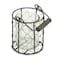 Homeroots 5" Clear and Brown Metal Tabletop Lantern Candle Holder 488158 - alternate 1