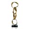 Homeroots 25" Gold and Black Marble and Aluminum Modern Abstract Tabletop Sculpture 568881 - alternate 3