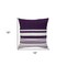 Homeroots 18" Purple and White Cotton Throw Pillow 529242 - alternate 3