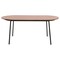 Leisuremod Oval 70.9 in W, 29.5 in L, MDF/Steel, Walnut TT70WN - alternate 7