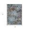 Homeroots 3' X 5' Brown And Blue Abstract Washable Indoor Outdoor Area Rug 630717 - alternate 3