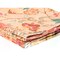 Homeroots 50" X 70" Beige Pink Orange and Green Cotton Kantha Floral Throw Throw Blanket with Embroidery 293208 - alternate 3