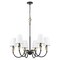 Z-Lite Claudelle 6-Light Chandelier, 32 in W, Matte Black + Modern Gold 4014-32MB-MGLD - alternate 4