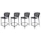 Homeroots Set of Four 30" Dark Gray Heavy Duty Plastic Low Back Bar Height Bar Chairs, 4PK 555084 - alternate 1