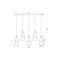 Z-Lite Aimie 5-Light Linear Chandelier, 7 in W, Matte Black 828P7-5L-MB - alternate 4