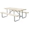 Jamestown Advanced Products 8' Standard Picnic Table, Galvanized Frame, Expanded Metal CSTAN-8R-EXP-GALV-- - alternate 1