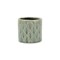 Homeroots Green Ceramic 16 Ounce Geometric Round Distressed Pot Planter 487452 - alternate 4