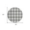Homeroots 8' Gray And Charcoal Round Plaid Washable Indoor Outdoor Area Rug 595399 - alternate 6