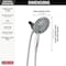 Delta In2ition 4-Spray 1.75GPM Two-In-One Shower Head Chrome 75494 - alternate 1
