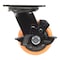 Vestil Polyurethane Swivel With Brake Caster 4 In. Diameter x 2 In. Width 594 lb Orange/Black CST-BN-4X2PUP-SWB - alternate 3