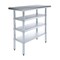 Amgood 18in D x 36in L Stainless Steel Table, Three Undershelves AMG WT-1836-3SH-Z - alternate 1