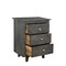 Homeroots 30" Gray Three Drawer Nightstand 488766 - alternate 4