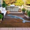 Homeroots 9' X 12' Brown And Denim Blue Animal Print Washable Indoor Outdoor Area Rug 630961 - alternate 3