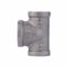 B & K 1/2 in. FIP X 1/2 in. D FIP 3/4 in. D FIP Black Malleable Iron Reducing Tee 310RT-121234 - alternate 1