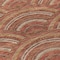 Homeroots 8' Orange Gold And Ivory Round Geometric Washable Indoor Outdoor Area Rug 615220 - alternate 5