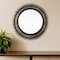 Homeroots 31" Black Bamboo Pierced Round Accent Mirror 574043 - alternate 1