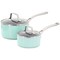Martha Stewart Lockton 14 Piece Ceramic Nonstick Aluminum Cookware Set in Martha Blue 128112.14R - alternate 3