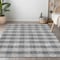 Homeroots 10' X 14' Gray And Charcoal Plaid Washable Indoor Outdoor Area Rug 595486 - alternate 7