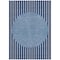 Homeroots 3' X 5' Navy Blue And Gray Striped Washable Indoor Outdoor Area Rug 597181 - alternate 7