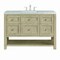 James Martin Vanities Breckenridge 48'' S Vanity, Whitewashed Oak w/ Jasmine Pearl Silestone Top w/ Wireless Charger 330-V48-WWO-FEJP - alternate 1
