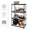 Iron Horse 2300 Riveted Steel Wire Deck Shelving 4-Shelf Unit, 18" D x 36" W x 60" H, Black 22129 - alternate 8