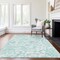 Homeroots 9' X 12' Turquoise And Ivory Paisley Washable Indoor Outdoor Area Rug 588670 - alternate 6
