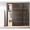 Sartodoors Sliding Closet Bypass Doors with hardware, Planum 0020 Chocolate Ash, Sturdy Rails Moldings Trims H PLANUM0020DBD-CA-8496 - alternate 3