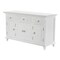 Homeroots 59in White Solid Wood Paneled Three Drawer Buffet Table with Four Doors 523210 - alternate 5