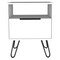 Homeroots 22" White Wood One Drawer Nightstand 478275 - alternate 1