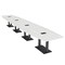 Skutchi Designs Boat Conference Table With Power Unit, 48 in W, 264 in L, White HAR-BOT-48x264-DOU.BK-WA7976-EBLK - alternate 1