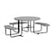 Leisure Craft 46" Round ADA Accessible Outdoor Picnic Table with 3 Bench Seats, Granite T46ROP-ADA-GRANITE - alternate 1