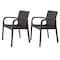 Lagoon Koppla Resin Stackable Rattan Style Dining Armchair, 2PK 7027N3-SSLGS - alternate 1