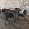 Regency Round Kee Breakroom Table W/ 4 M Stack Chairs, 48 in W, 48 in L, Neo Walnut TB48RNDNWBPBK47BK - alternate 4