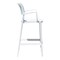 Rainbow Outdoor Bella Set of 2 Stackable Barstool-White, PR RBO-BELLA-WHT-BS-SET2 - alternate 4