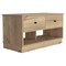 Homeroots 36in Brown Wood Storage Bench with Drawers 477605 - alternate 4