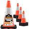 Xpose Safety Traffic Safety Cone, 18 in, PVC, 6 in Reflective Collar, DOT Approved, Orange, 12 pk OTC18-6-12-X-S - alternate 1