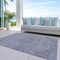 Homeroots 3' X 5' Blue And Gray Floral Washable Indoor Outdoor Area Rug 604210 - alternate 6