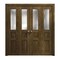 Sartodoors Sliding Closet Double Bi-fold Doors 96 x 96 inches, Ego 5011 Marble Oak, Sturdy Tracks Moldings Tr EGO5011DBF-DMR-96x96 (4* 24x96) - alternate 1