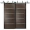 Sartodoors Barn Bypass Doors with 6.6ft Hardware, Planum 0020 Chocolate Ash, Sturdy Heavy Duty Rails Kit Steel PLANUM0020BBB-CA-60 - alternate 1