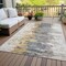 Homeroots 5' X 8' Ivory Charcoal And Silver Abstract Washable Indoor Outdoor Area Rug 582393 - alternate 3