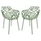 Leisuremod Modern Devon Aluminum Armchair, Khaki Green, 2PK DCA23G2 - alternate 1