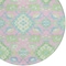 Homeroots 8' Pink Green And Blue Round Oriental Washable Indoor Outdoor Area Rug 597706 - alternate 5